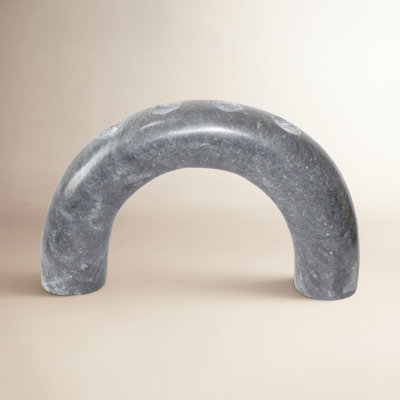 Arched Grey Marble 4- Pillar Candle Holder