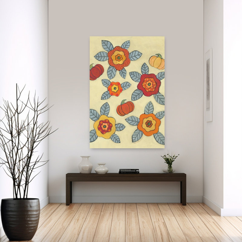 Art automnal de fleurs d'automne, H 60 po x l 40 po