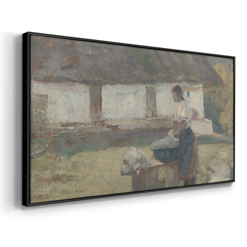 Série paysage - DIX - Toile tendue avec châssis encadré - Prêt à être accroché, H 25 po x l 49 po, Noir
