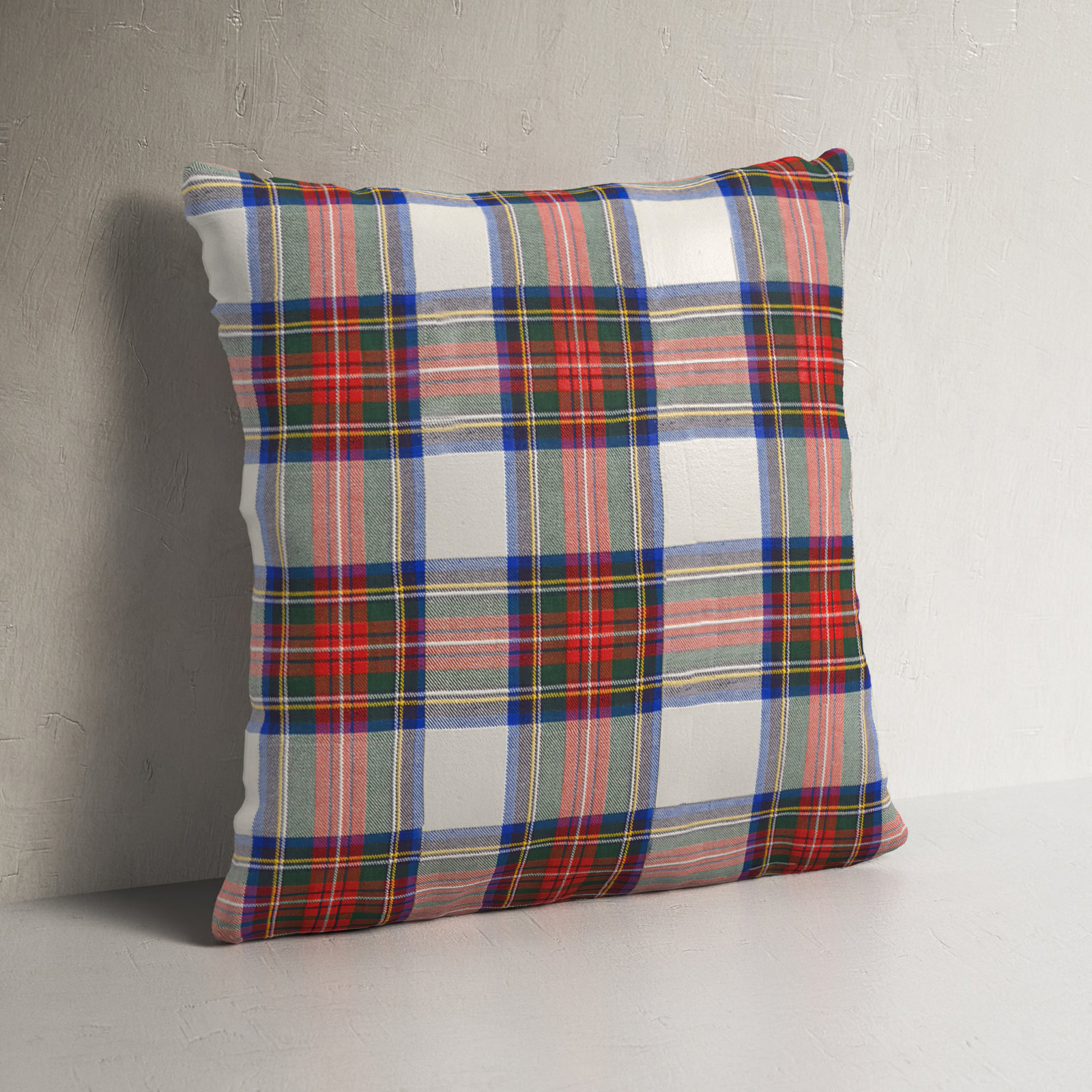 Rockleigh Plaid Cotton Pillow Cover, 20" x 20", Pillow Cover Only - No Insert