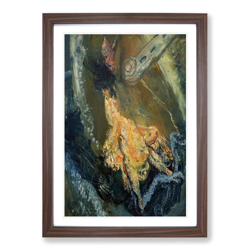 Turkey Carcass by Chaim Soutine - Picture Frame Painting, 36cm H x 27cm W x 2cm D, Walnut