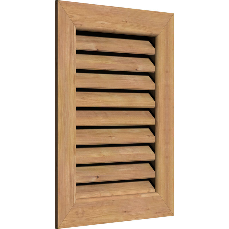 Grille d'aération verticale en cèdre, H 29 po x l 23 po