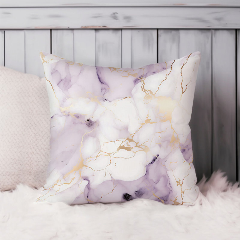Abstract Marble Geodes IX Modern Throw Pillow Cover, 20x20