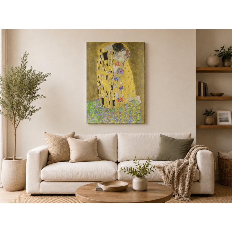 Le baiser (1907-1908) - Portrait, art mural sur toile, 14" W x 11" H