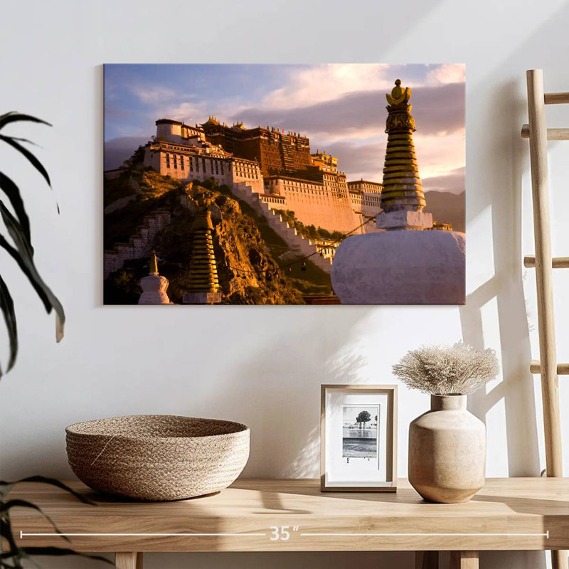 Potala Palace At Sunset, 16" H x 24" W