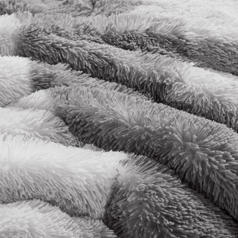 Ensembles de literie Shaggy Ombre, édredon en polyester de conception moderne pour les chambres confortables