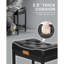 Ensemble de 2 tabourets de bar - tabourets à hauteur de comptoir modernes de 24 po, tabourets de bar pour îlot de cuisine, tabourets de bar capitonnés élégants, tabourets de bar noirs élégants avec pieds en métal, noir