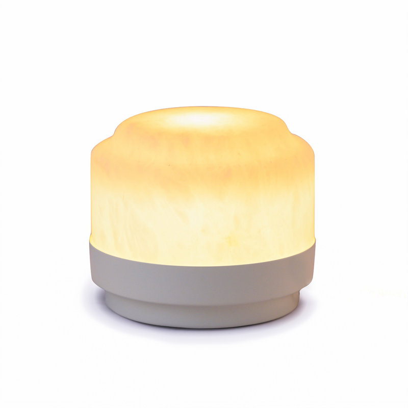 Lamp W/Marble Shade