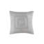 4 pièces d'édredon pour lit double / grand lit gris, avec pince, coffre-fort, lavable en machine, avec coussin décoratif et rayures tissées, preuve