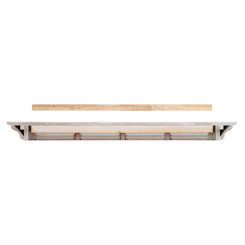 The Crestwood Fireplace Mantel Shelf, White, 48"