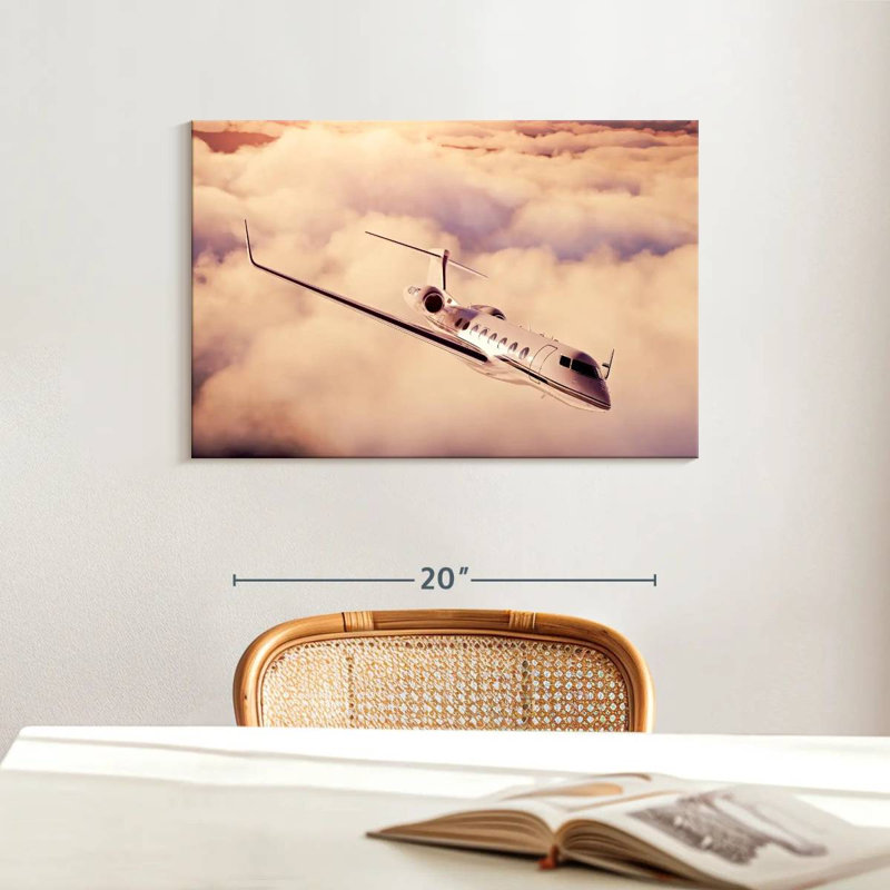Mehar Luxury Private Jet, 16" H x 24" W