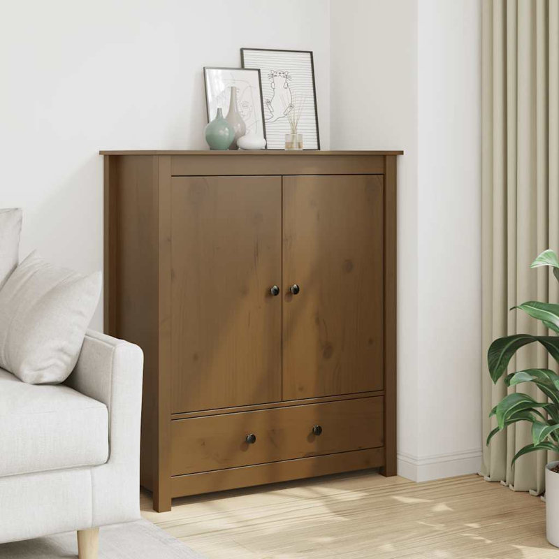 Adelynna 83cm Solid Wood Sideboard, Honey Brown