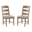 Labruna Ladder Back Side Chair with Cushion Seat, Sandwash