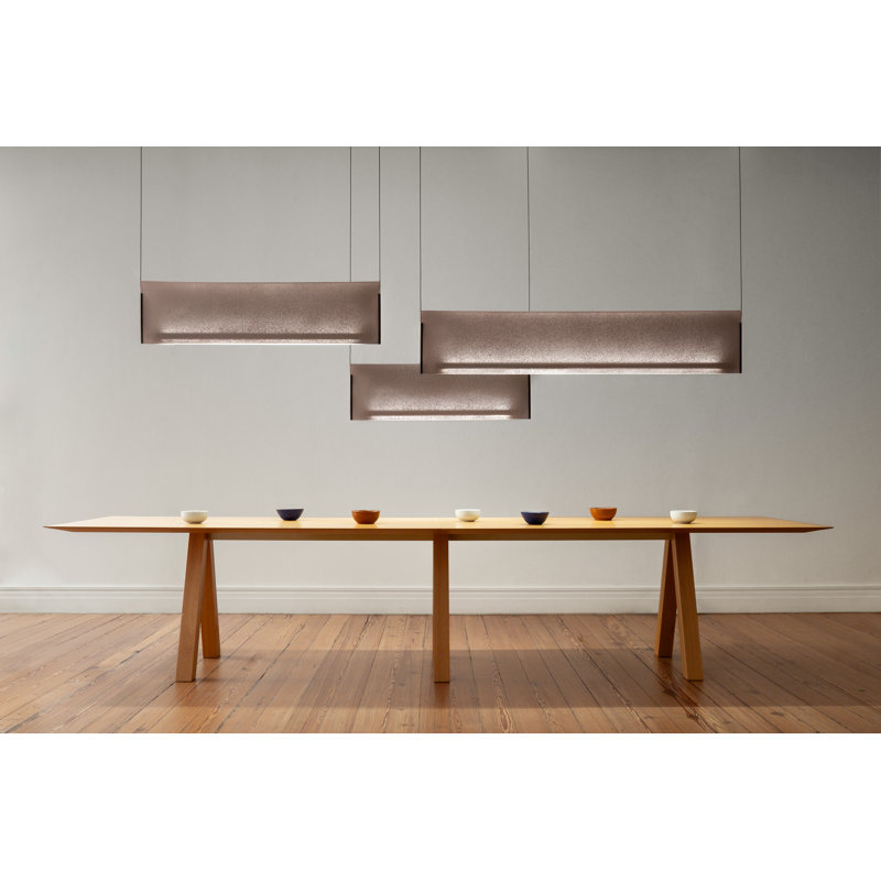 Nebra Pendant, 11.8" H x 39.4" W x 1.2" D, Taupe