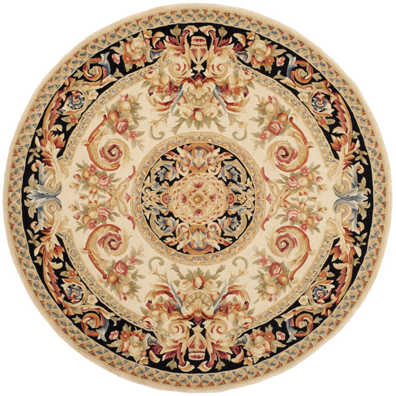 Priscila Hand Tufted Wool Oriental Rug, Round 8'