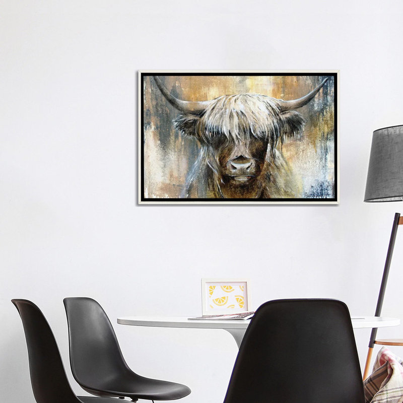 Highland Cow I, encadrée par Studio Paint-Ing, impression, H 26 po x l 40 po x P 1,5 po