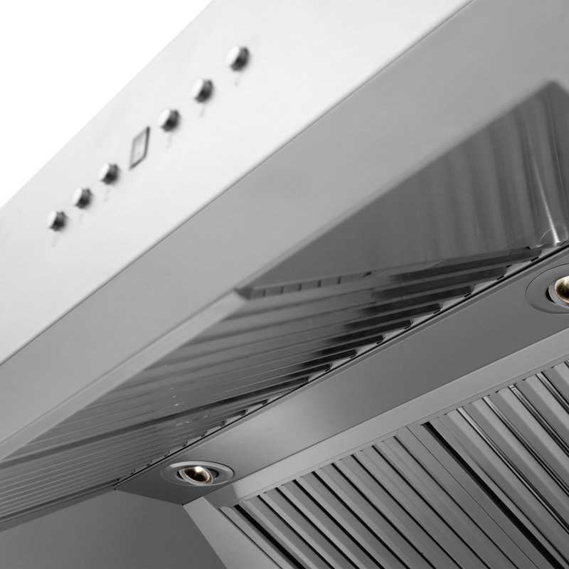 36" Crown Sound 700 CFM Ducted Wall Mount Range Hood in Stainless Steel with Wi-Fi, 36" 