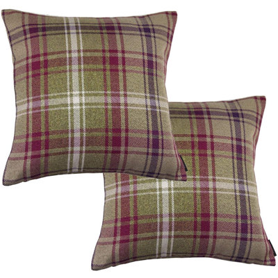 Plaid Square Cushion Cover