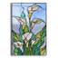 Art mural en verre épique «Stain Glass Lilies» par Rich Monet, 16 po x 24 po-1897529888
