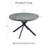 Huertes 47.2" Gray Wooden Round Dining Table for Kitchen, Dining Room, Living Room
