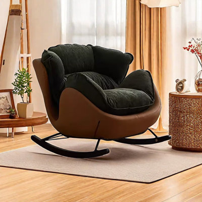 Chaise berçante simple rétro