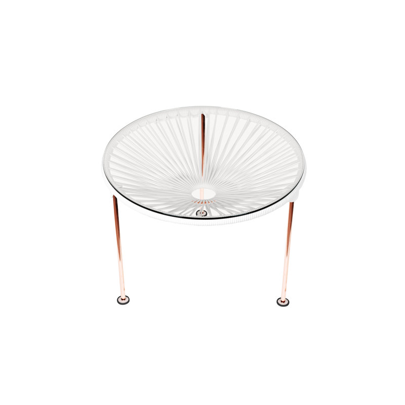 Table basse intérieure / extérieure Zicatela, Cuivre, Blanc