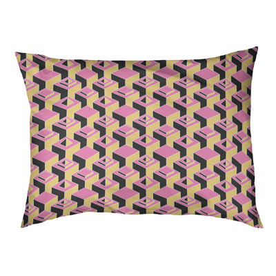 Chen Geometric Polyester Pet Bed