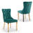 Dining Table Set,  24" Round Dining Table And 2 Velvet Dining Chairs With Gold-plated Legs-737608188-737608187