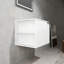 Lavabo de salle de bain mural en céramique, 2 portes à fermeture douce, contreplaqué-112367440