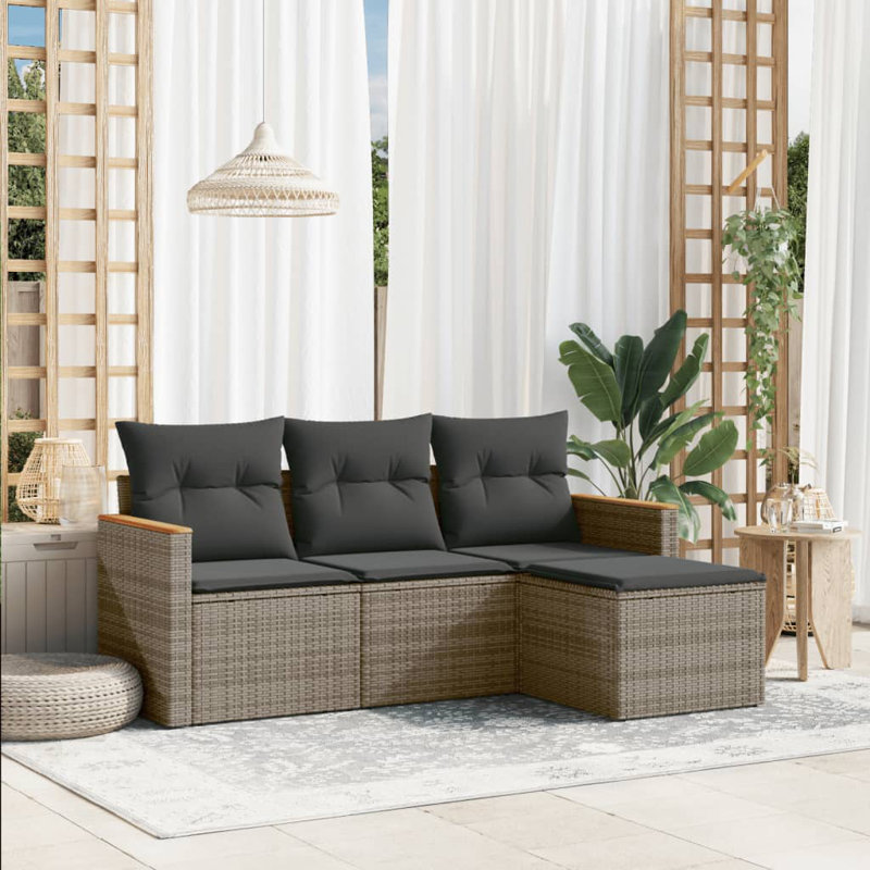  Garden Sofa Set Grey