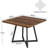 31.5" Square Dining Table For 2-4, Rustic Brown Industrial Kitchen Table With Black Metal Frame, Small Space Dining Room Table For Apartment, Breakfast Nook Or Office (Table Only)-1262480051