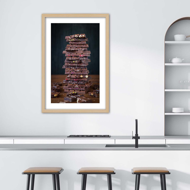 Chocolates - Single Picture Frame Print, 100cm H x 70cm W, Natural Framed Paper