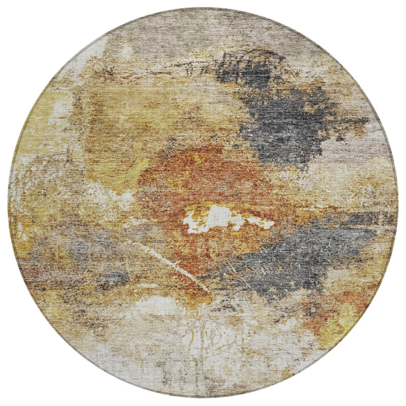 Tapis extérieur rond 8 po taupe