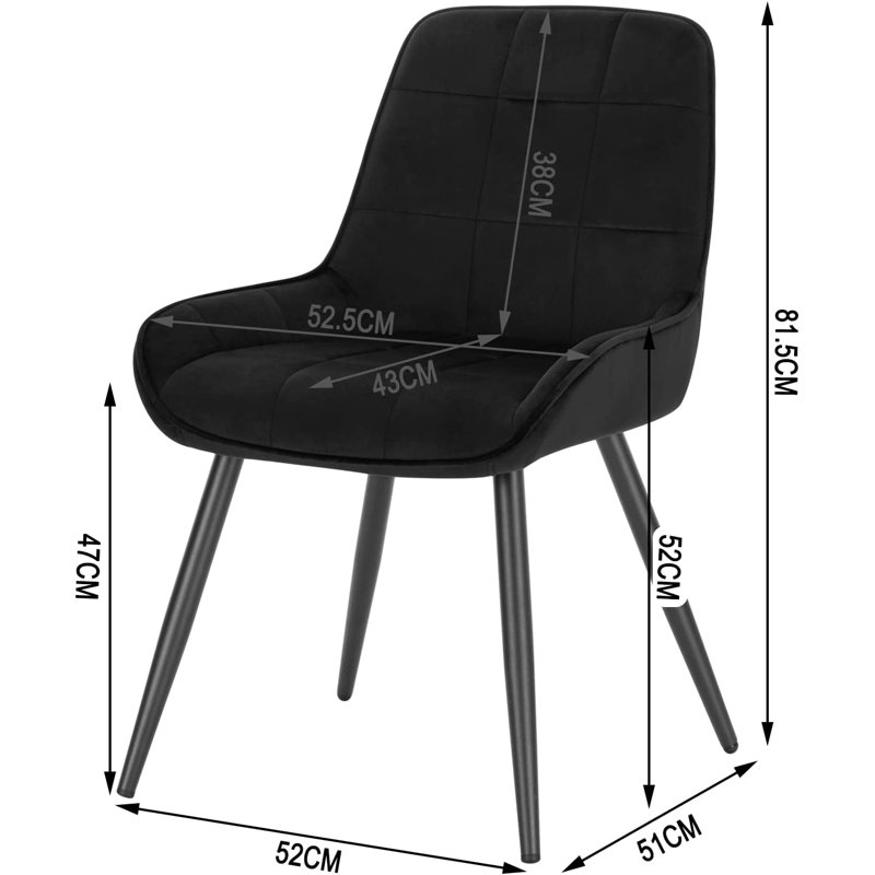Aftinia Upholstered Dining Chair, Black