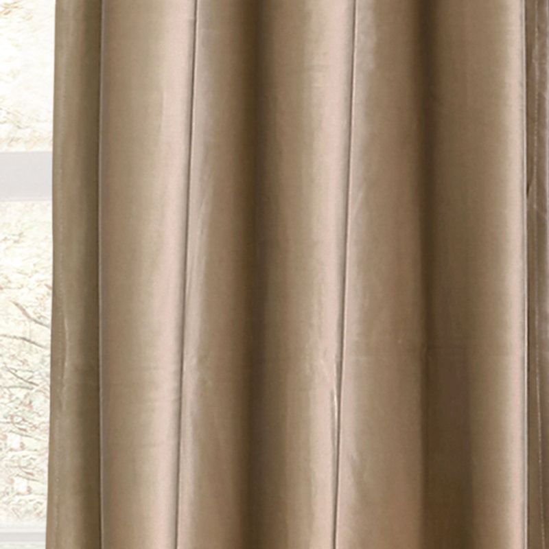 Paire de rideaux isolants Prima Velvet, Taupe, l 38 po x L 95 po