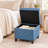 17.5" Square Linen Blend Upholstered Storage Ottoman-1010101634
