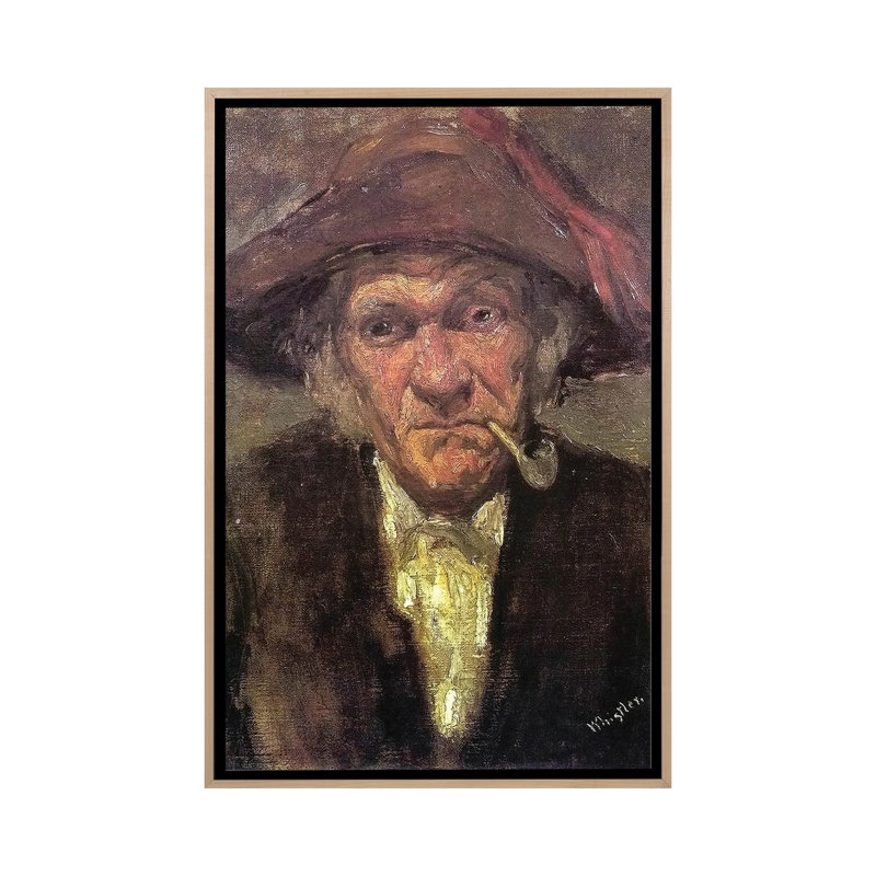 Head Of An Old Man Smoking, 152.4 cm H x 101.6cm W x 4.445cm D, Natural Wood