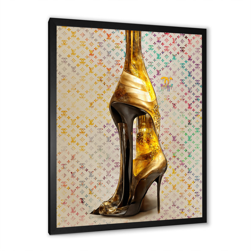 Art et art mural sur toile Luxury Brand, L 12 po x H 20 po, Cadre photo noir
