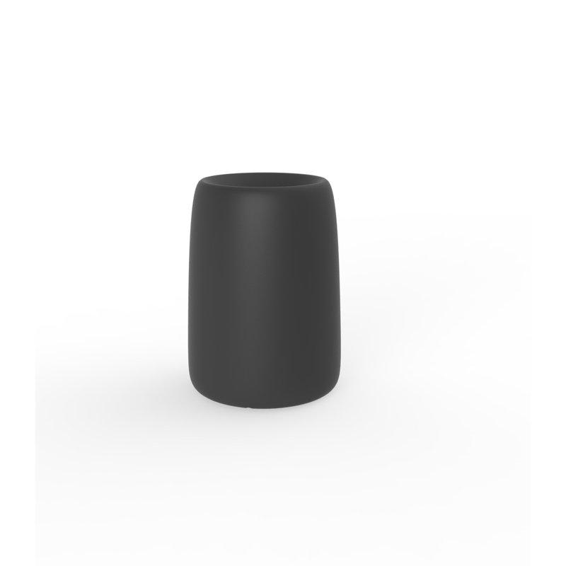Organic Resin Pot Planter, Anthracite, 19.25" H x 13.75" W x 13.75" D