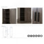 Armoire à chaussures Farmhouse avec six tablettes en gris rustique-1970874809