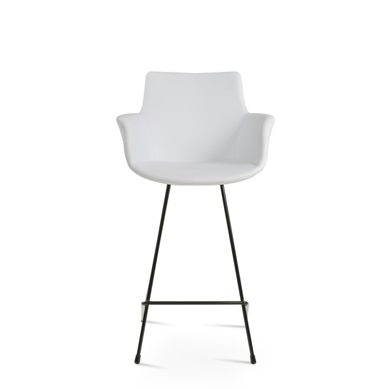 Tabouret de bar et de comptoir pour chat Bottega, Tabouret de bar (siège d'une hauteur de 29 po), Noir, Blanc