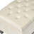 Button - Tufted And Diamond - Stitched Storage Ottoman, Beige