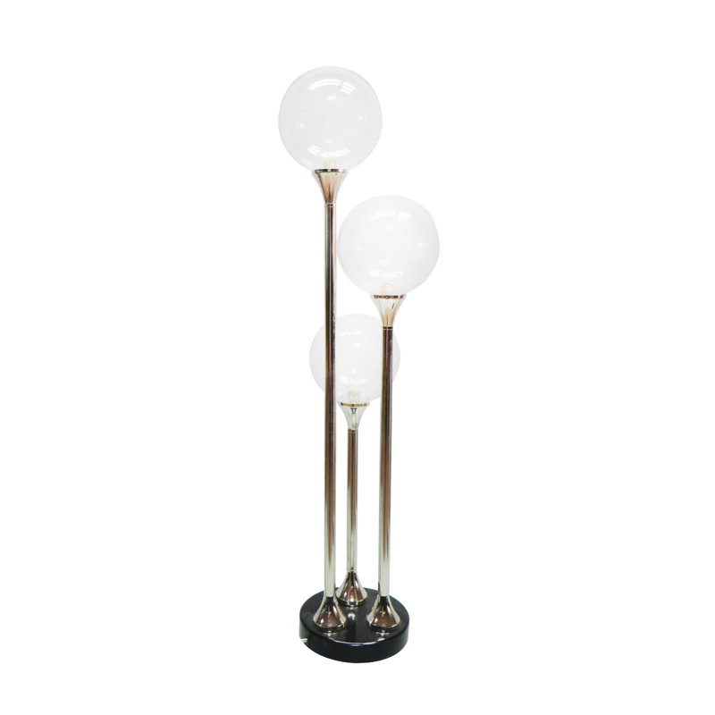 Nagy Marble Standard Table Lamp, Polished Nickel