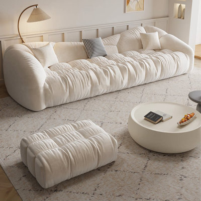 Ensemble de salon en polyester 3 pièces beige