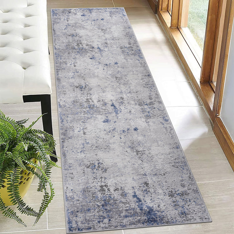 2X8 Abstract Runner Rug, Runner 2'2" x 8'