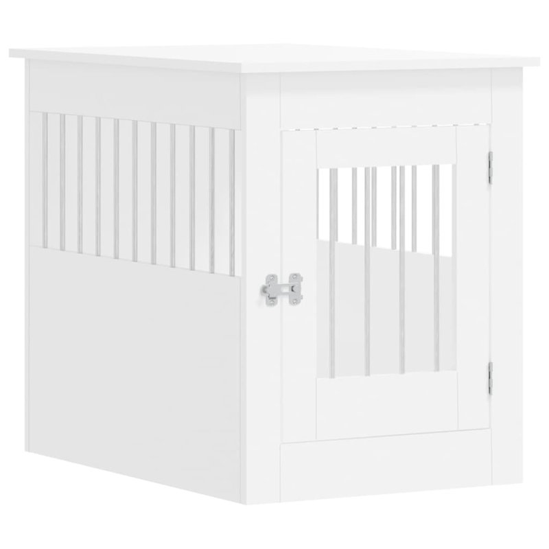 Caisse pour chien en bois d'ingénierie, H 26,8 po x l 21,7 po x P 31,5 po, Blanc