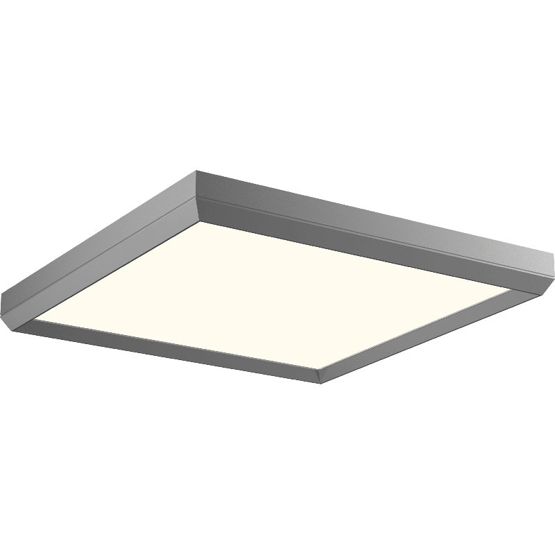 Plafonnier encastré en acrylique Skylight, Blanc mat, H 1,9 po x l 17,7 po x P 17,7 po