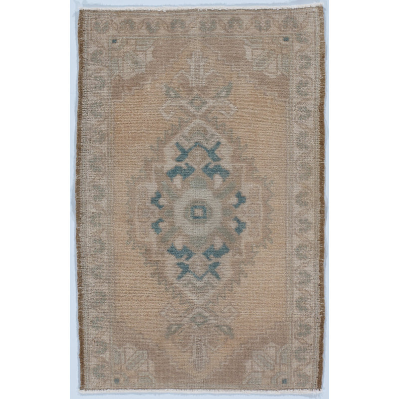 Vintage One-of-a-Kind Rectangle 1'10" X 2'11" Hand Knotted Area Rug