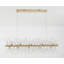 Lustre en cristal linéaire transitionnel 15 lumières