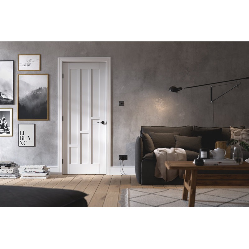 Coventry 3P Primed White Internal Door, 198.1cm H x 83.8cm W x 3.5cm D